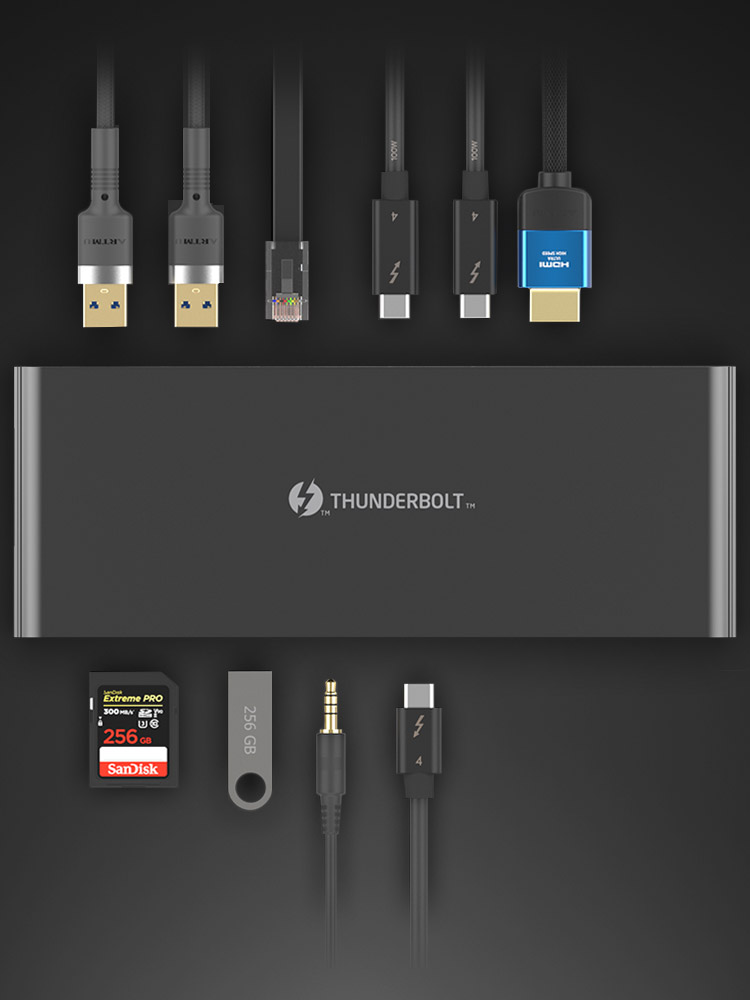인텔 인증 썬더볼트4 독 USB4 도킹스테이션 T4D210 - 상세 이미지 2