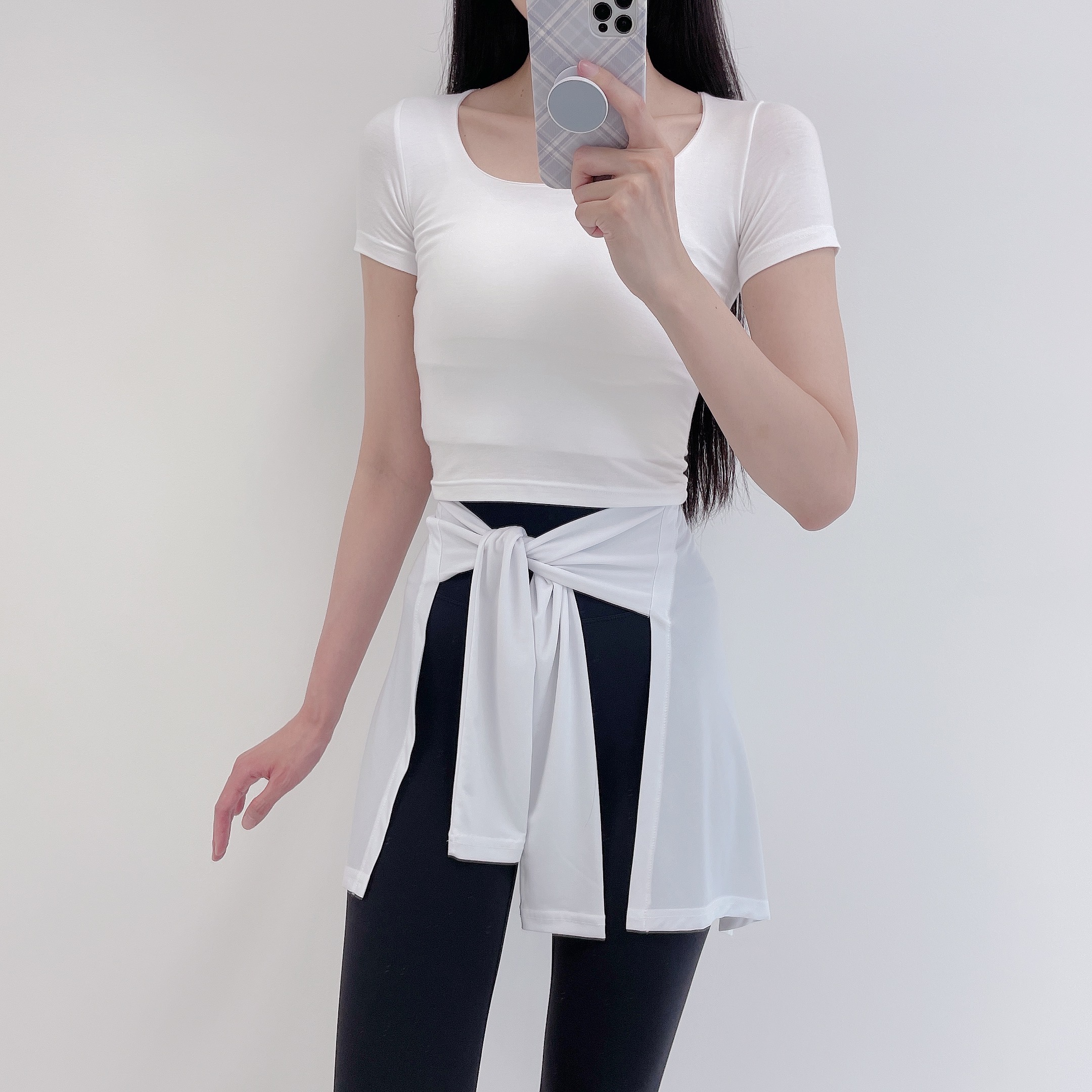 [여름인기템🔥]당일발송 로라벨 감동 레깅스 힙 커버업 Y존 엉덩이가리개 랩스커트 필라테스복 요가복 하의 상세 이미지 96