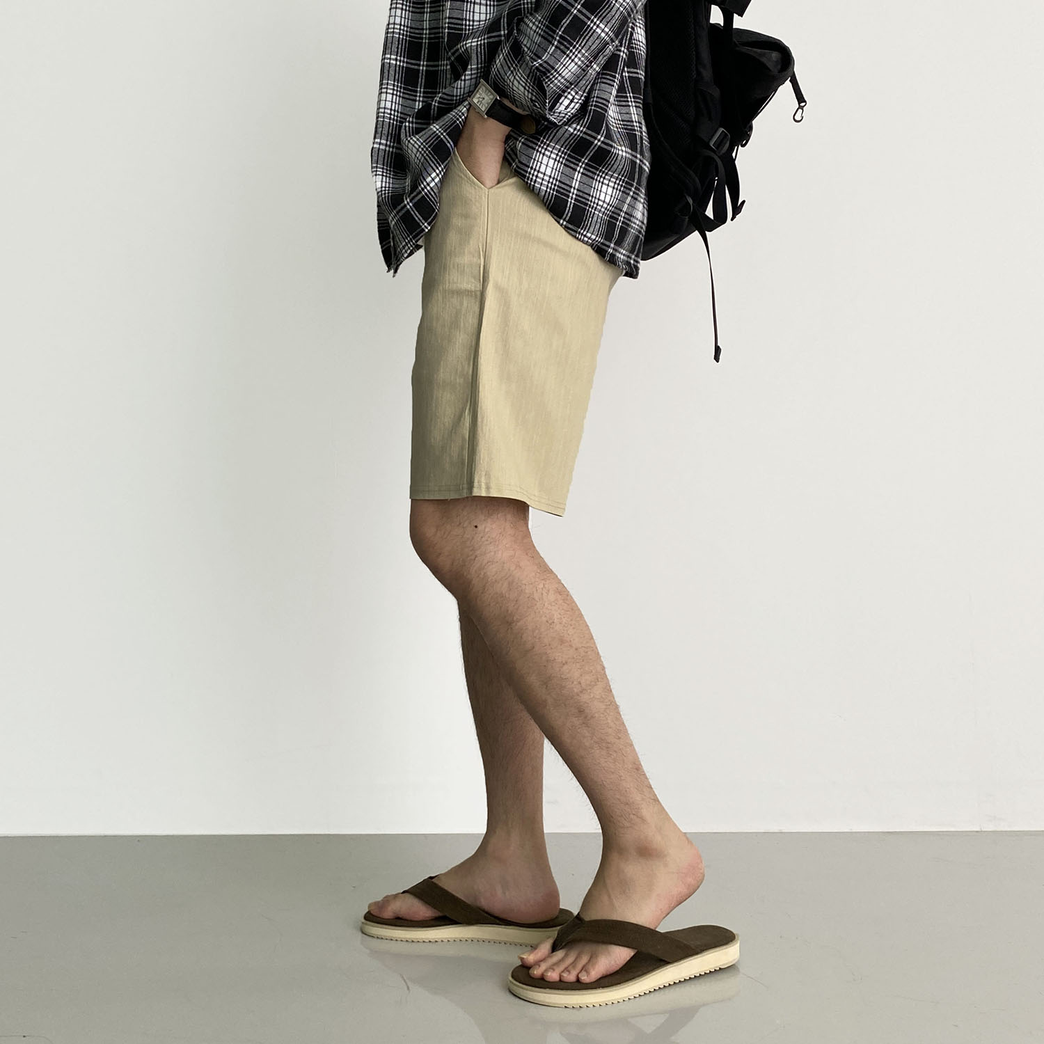 남자린넨반바지 5부반바지 흰색반바지 - 상세 이미지 4