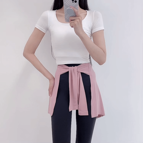 [여름인기템🔥]당일발송 로라벨 감동 레깅스 힙 커버업 Y존 엉덩이가리개 랩스커트 필라테스복 요가복 하의 상세 이미지 14