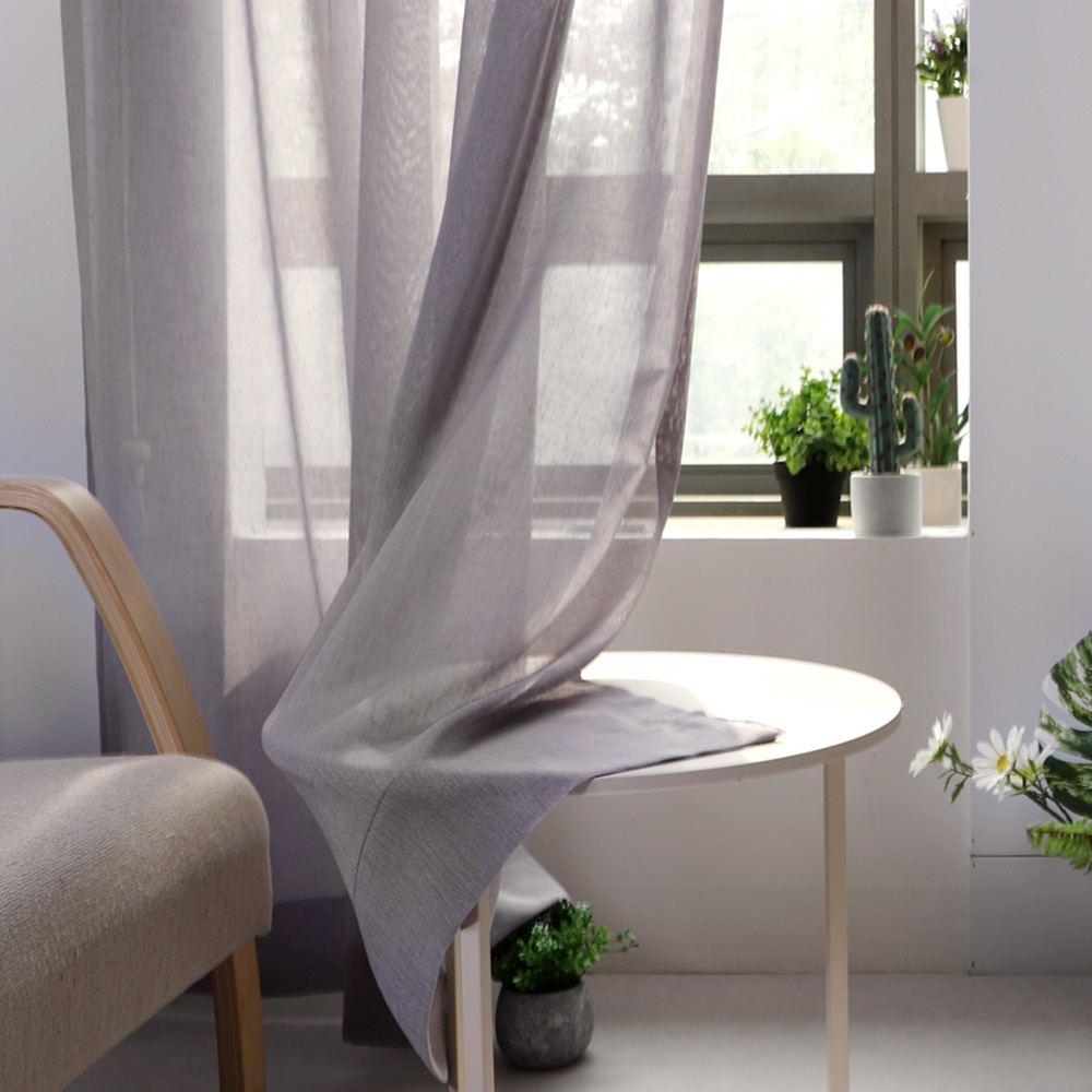 [맞춤] 밀크스무디 그레이 아일렛형(국내산)- 린넨스타일의 차분한 그레이섹상 사계절용커튼