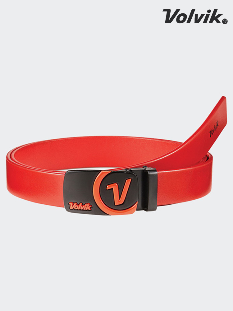 볼빅 여성 빅버클 가죽벨트 블랙 화이트 레드 - 상세 이미지 4