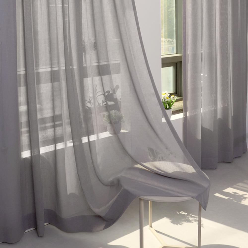 [맞춤] 밀크스무디 그레이 나비주름(광폭 이음새 없는 국내산)-린넨스타일의 차분한 그레이섹상 사계절용커튼
