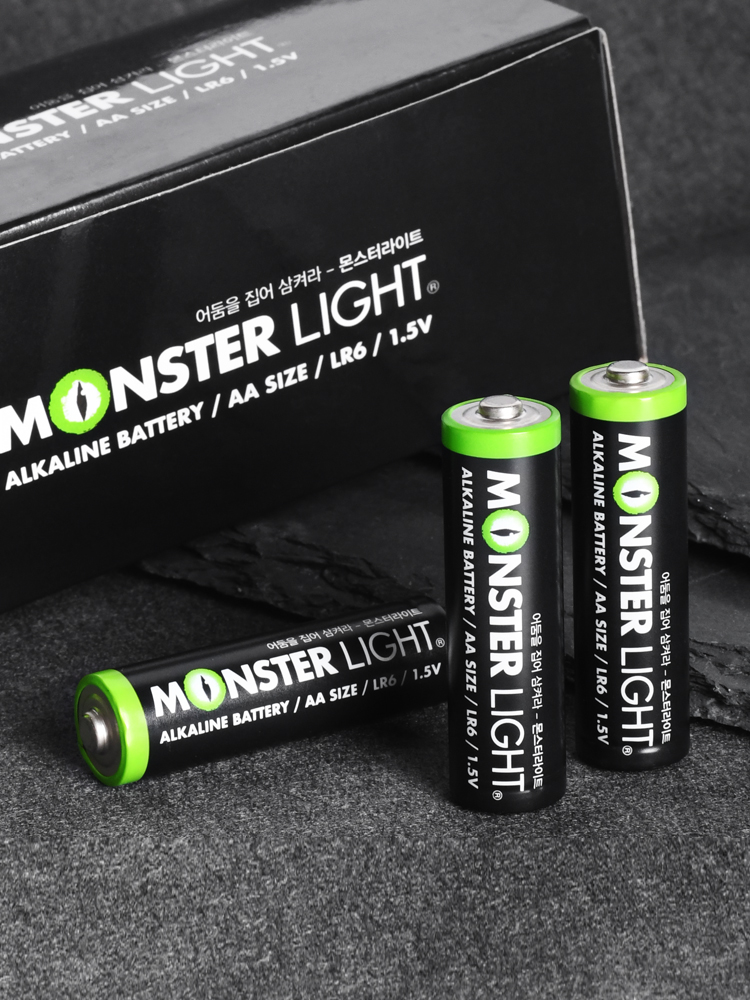 몬스터라이트 알카라인 건전지 AA 2개입 배터리