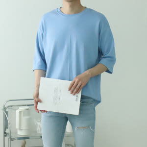 남자7부티셔츠 구김없는 빅사이즈 남자 커플반팔티 착용 후기 | 사이즈/핏 총정리 - 상품 이미지 1