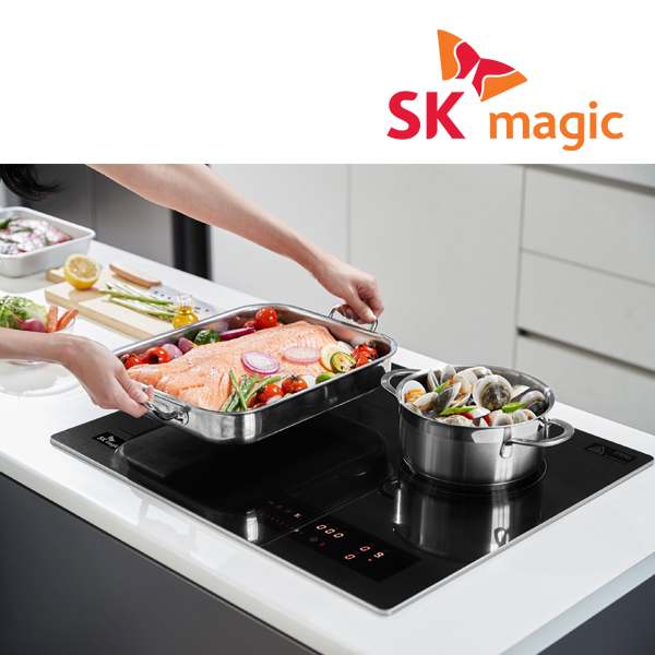 전국무 료설치 SK매직 3구 플렉스존 하이브리드 2인덕션 전기레인지 ERAHF30E