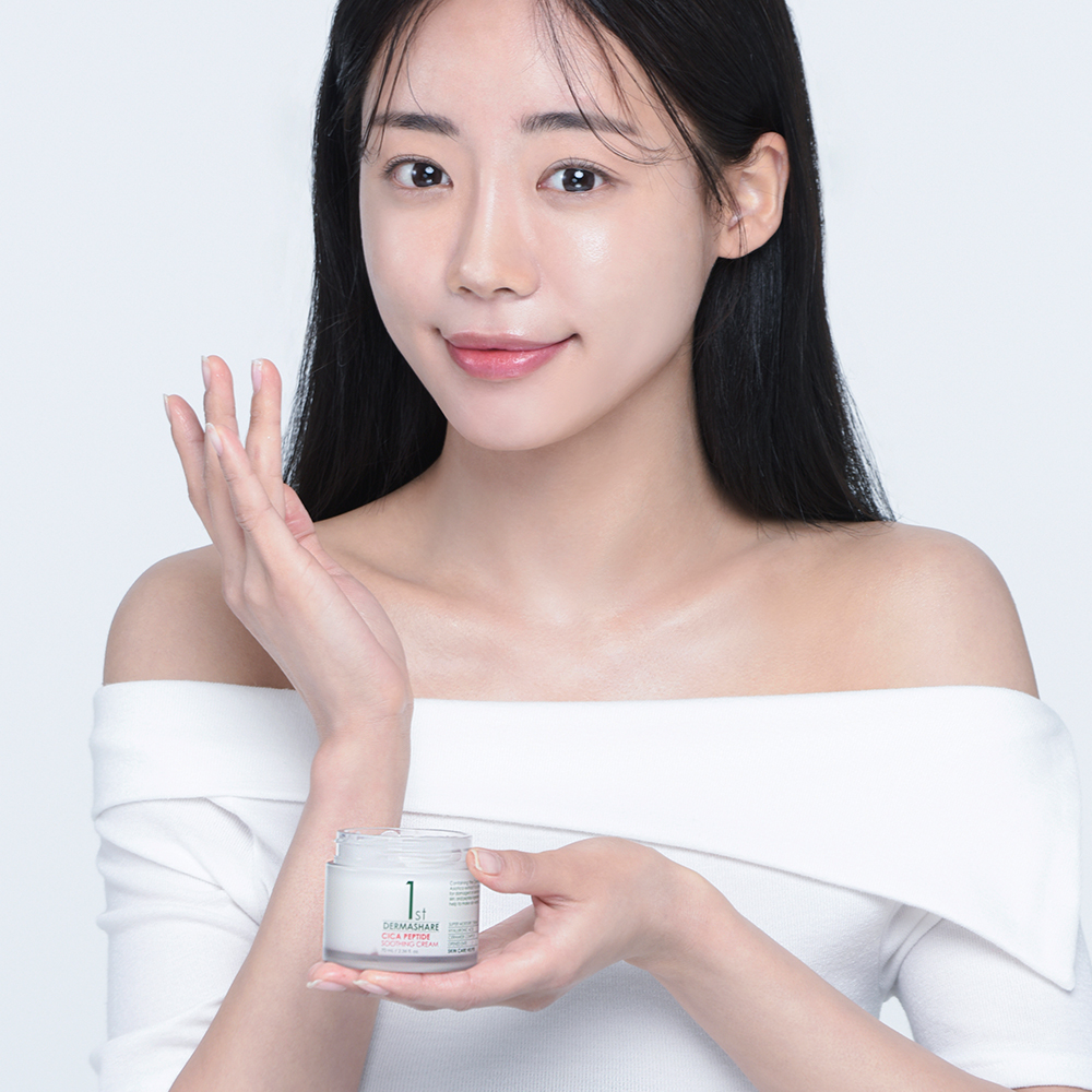 더마쉐어 수분크림 시카 펩타이드 수딩 블레미쉬 피부진정 무자극 탄력 보습 모이스처 70ml - 상세 이미지 4