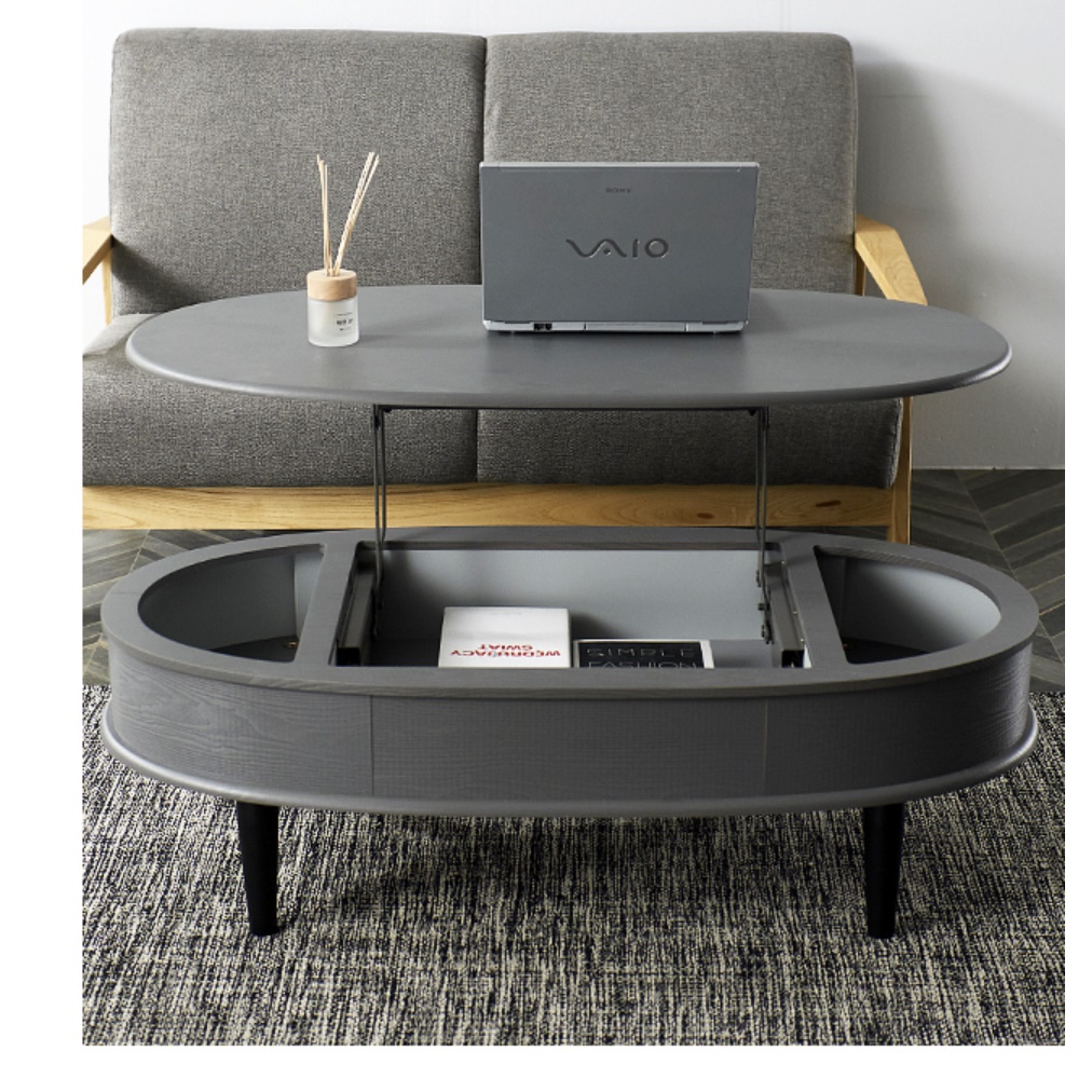 타원형 리프트 테이블 1200 기능성 거실 테이블 높은 쇼파 테이블