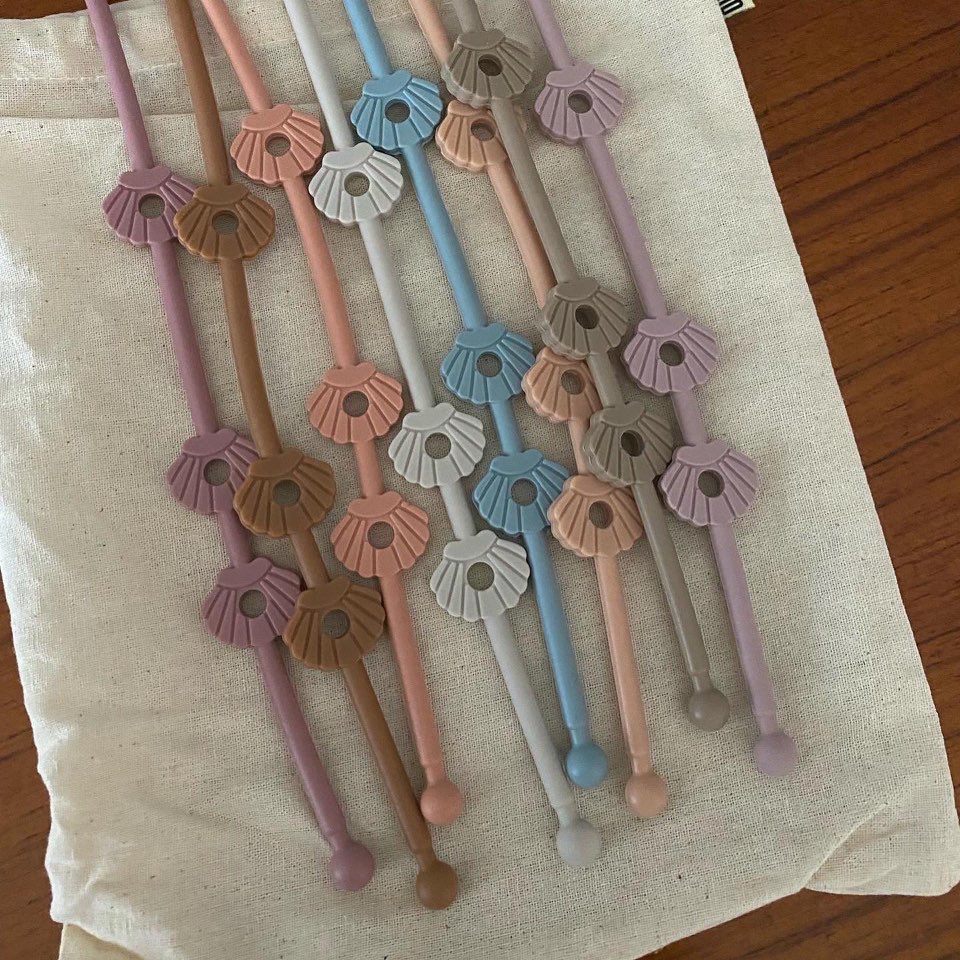 데니쉬스튜디오 실리콘 멀티 스트랩 신생아 클립 조개