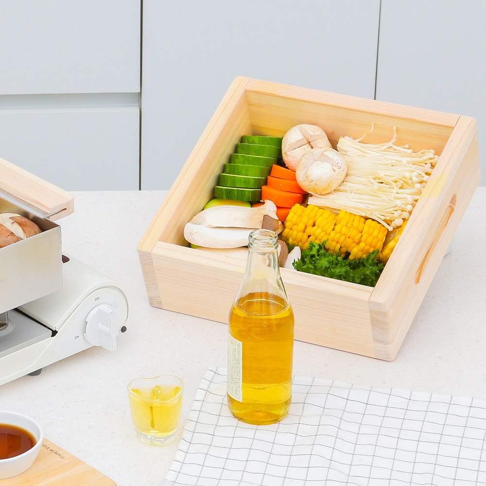 로긴 편백 나무 찜 찜기 스텐 2단 물솥 세이로무시 인덕션 호환 - 상세 이미지 3