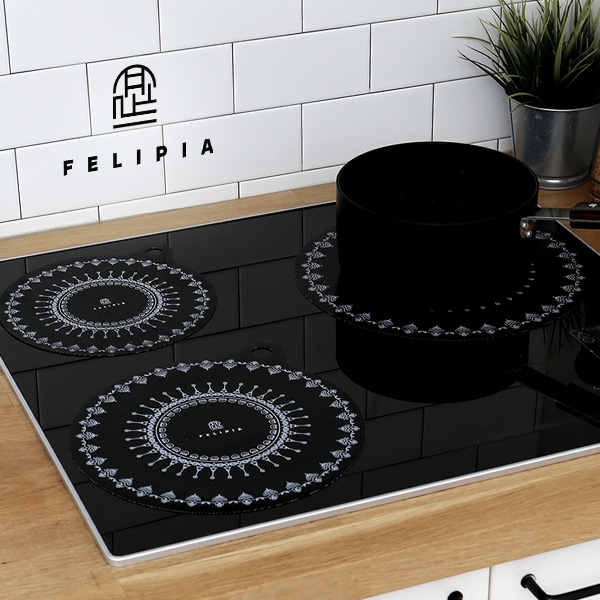 페리피아 빠넬 실리콘 인덕션매트 3종 세트 소/중/대 3구