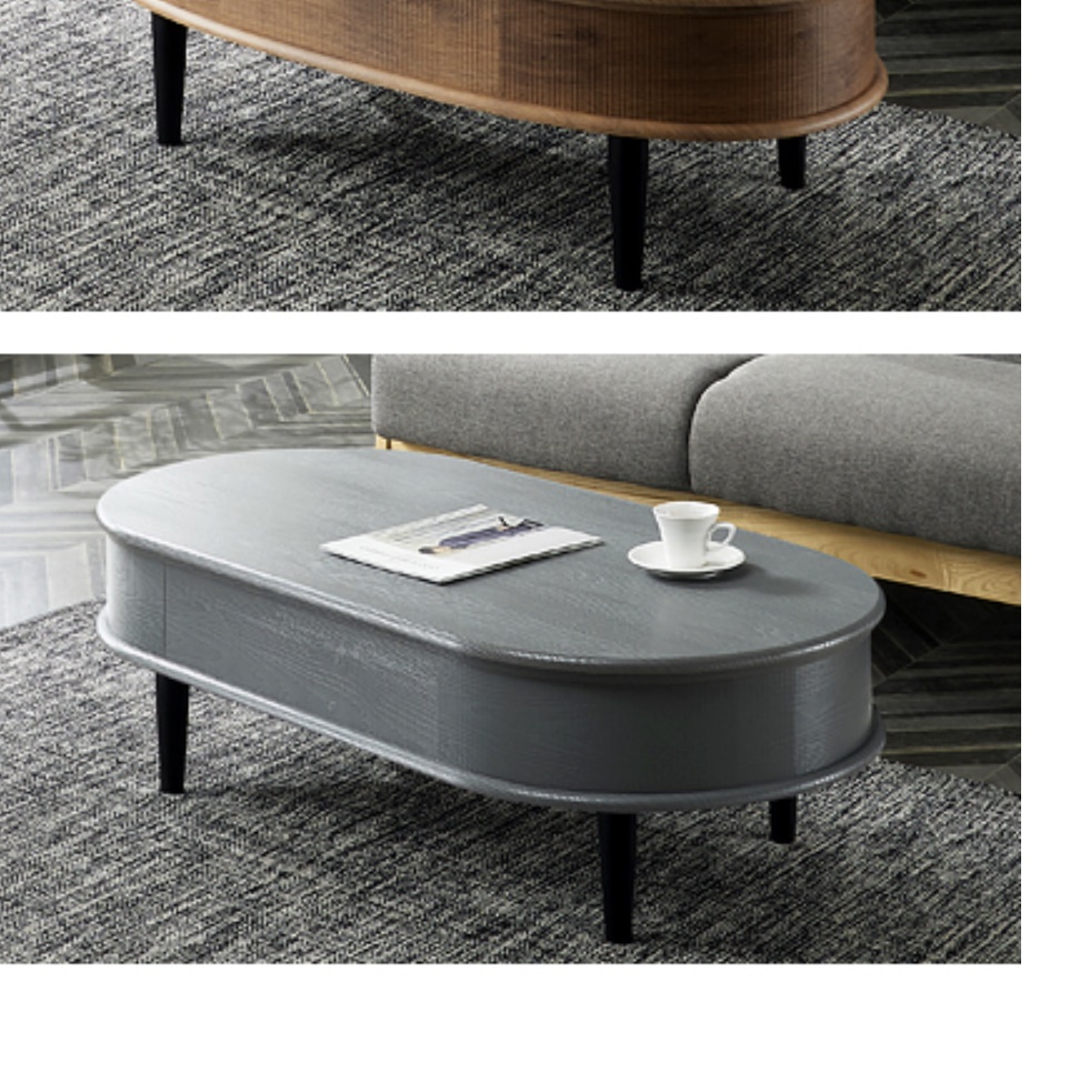 타원형 리프트 테이블 1200 기능성 거실 테이블 높은 쇼파 테이블