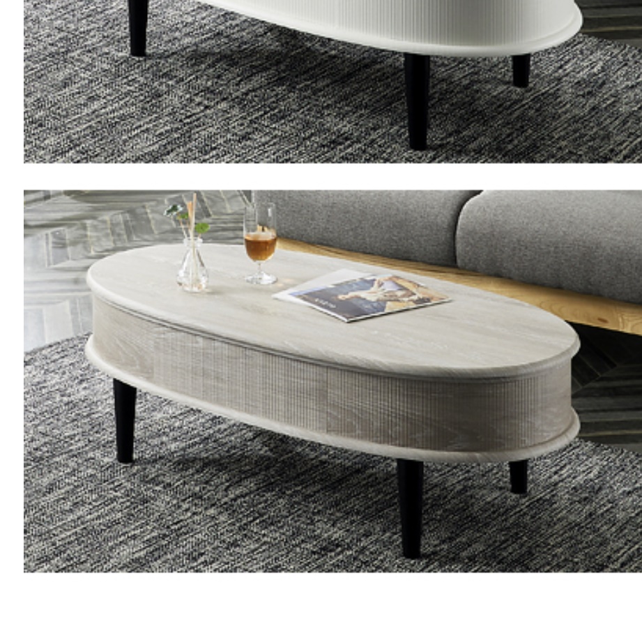 타원형 리프트 테이블 1200 기능성 거실 테이블 높은 쇼파 테이블