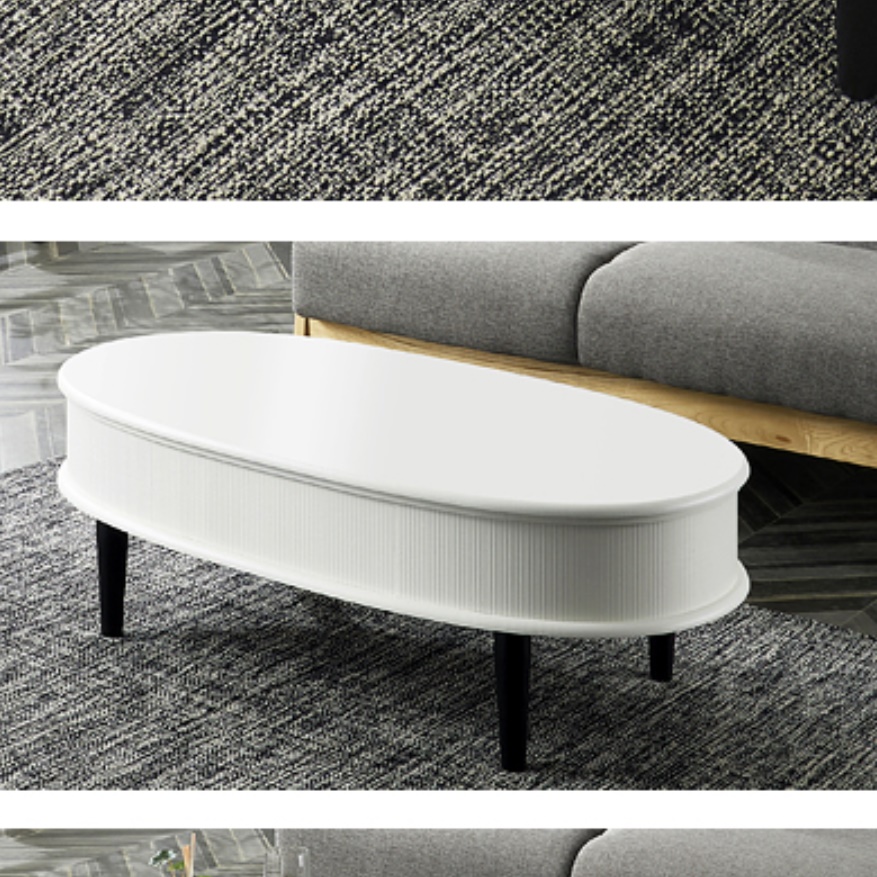 타원형 리프트 테이블 1200 기능성 거실 테이블 높은 쇼파 테이블