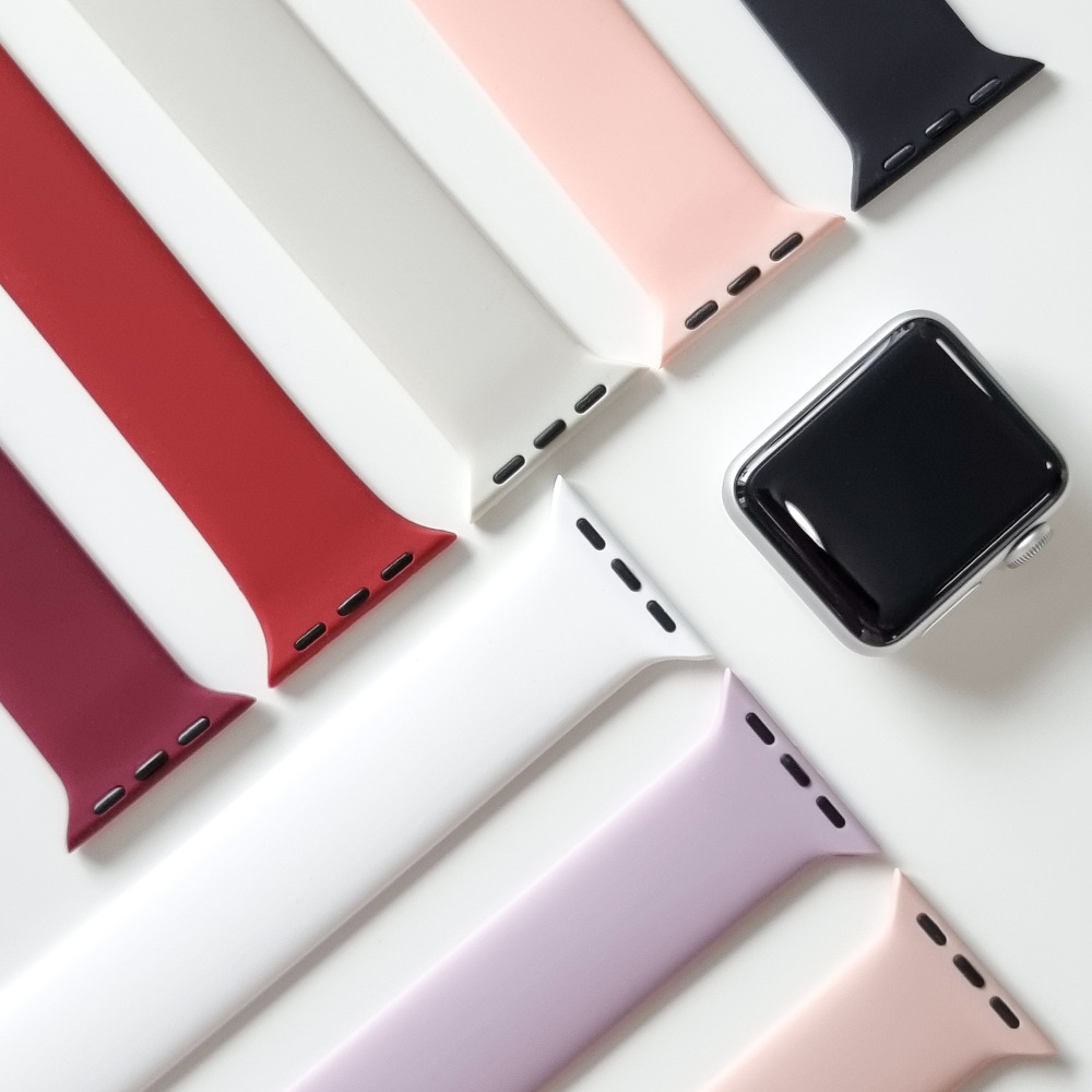 애플워치 솔로루프 스트랩 SE3 2 11 3 10 9 8 실리콘 운동 스포츠 밴드 시계줄 제품 이미지