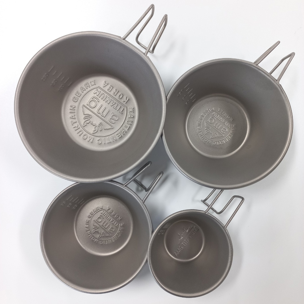 AMG티타늄 고정형 시에라컵 소주잔 80 캠핑컵