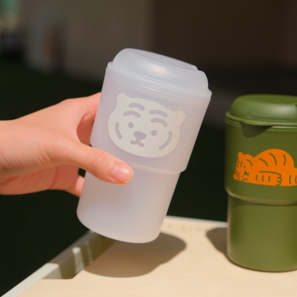 무직타이거 뚱랑이 텀블러 5종 파스텔 리유저블 텀블러 350ml - 상세 이미지 4