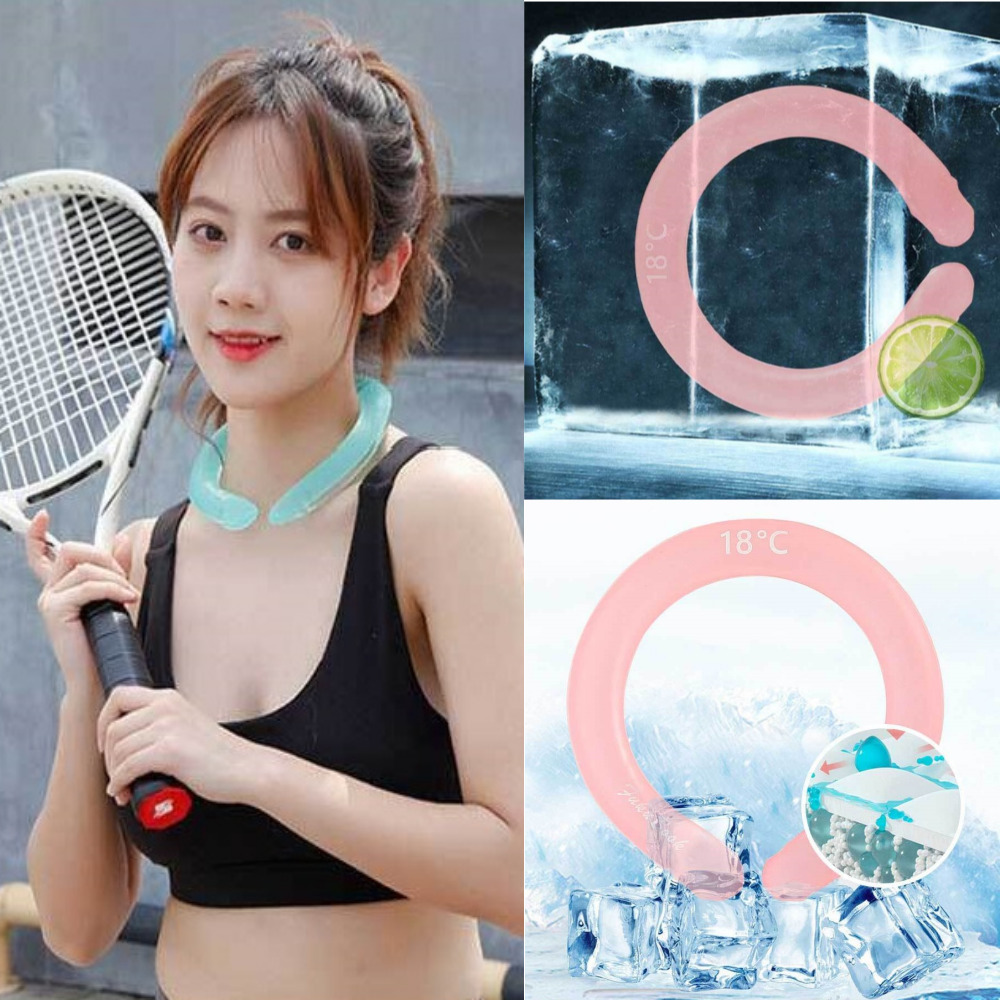 콜드 아이스넥밴드 핑크 민트 쿨링 시원한 아이스 목 얼음 스포츠 스카프 - 상품 이미지