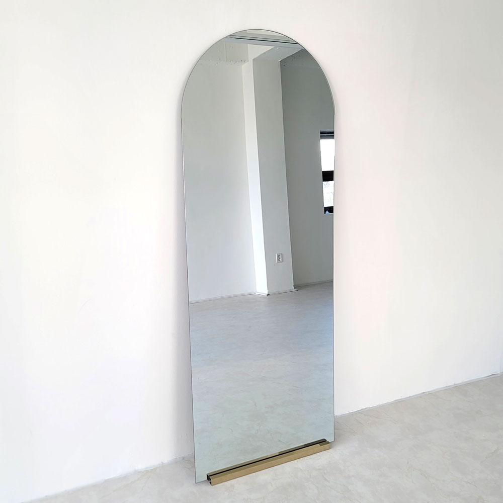 아치형 노프레임 부착형 현관 이동식 전신거울 400x1800