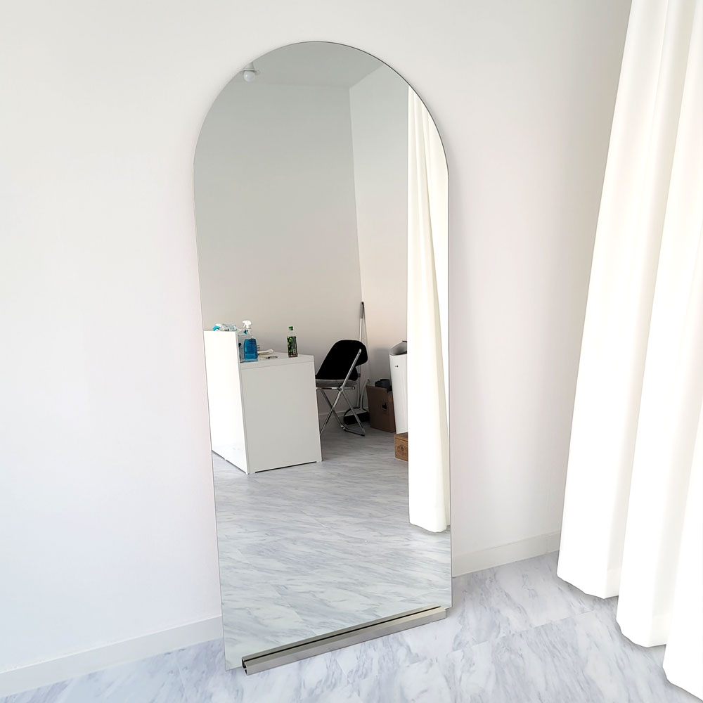 아치형 노프레임 부착형 현관 이동식 전신거울 400x1800