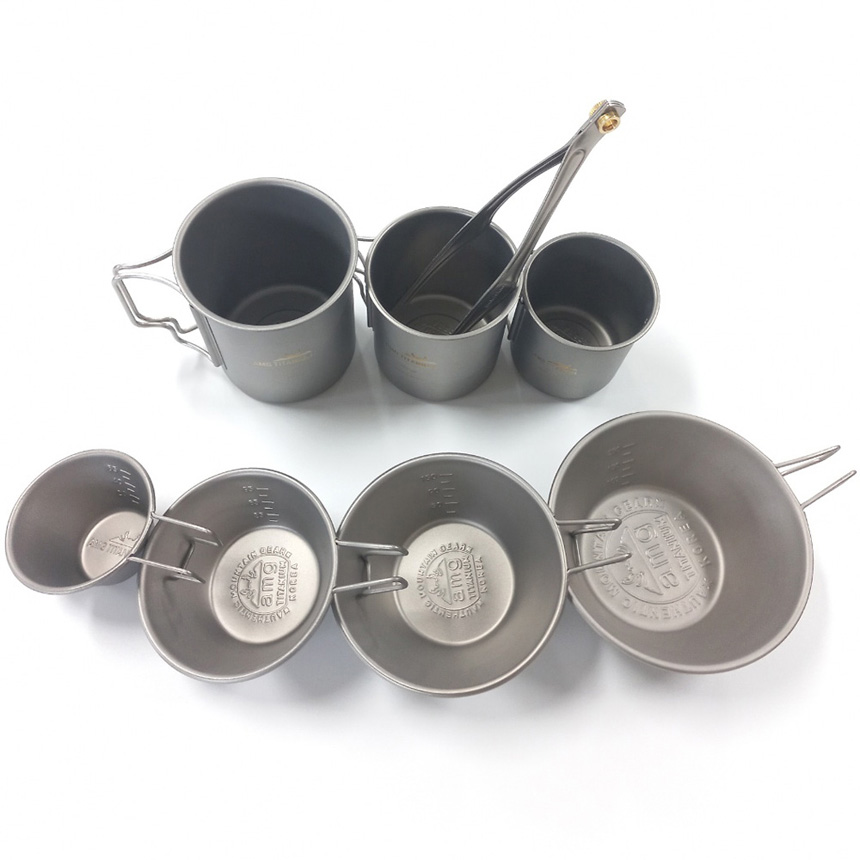 AMG티타늄 고정형 시에라컵 소주잔 80 캠핑컵