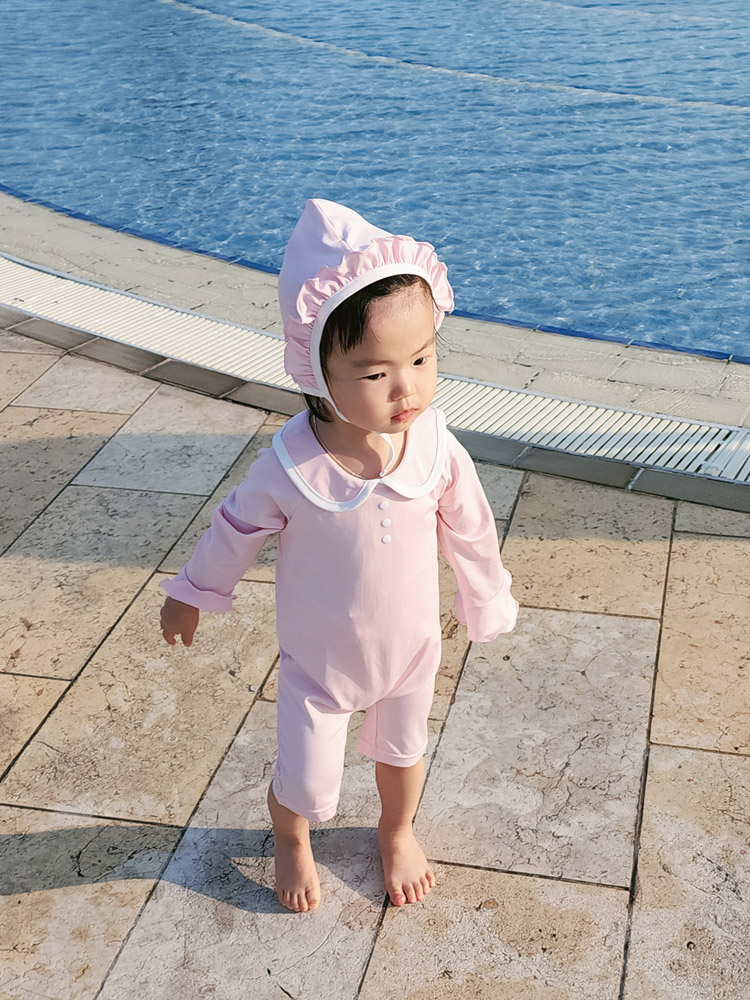 노르디코 아기수영복 여아래쉬가드 돌아기수영복 국내제조 - 상품 이미지
