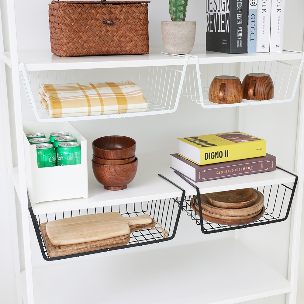 걸이형 주방 정리 수납 선반 틈새 싱크대 바스켓 언더선반 소