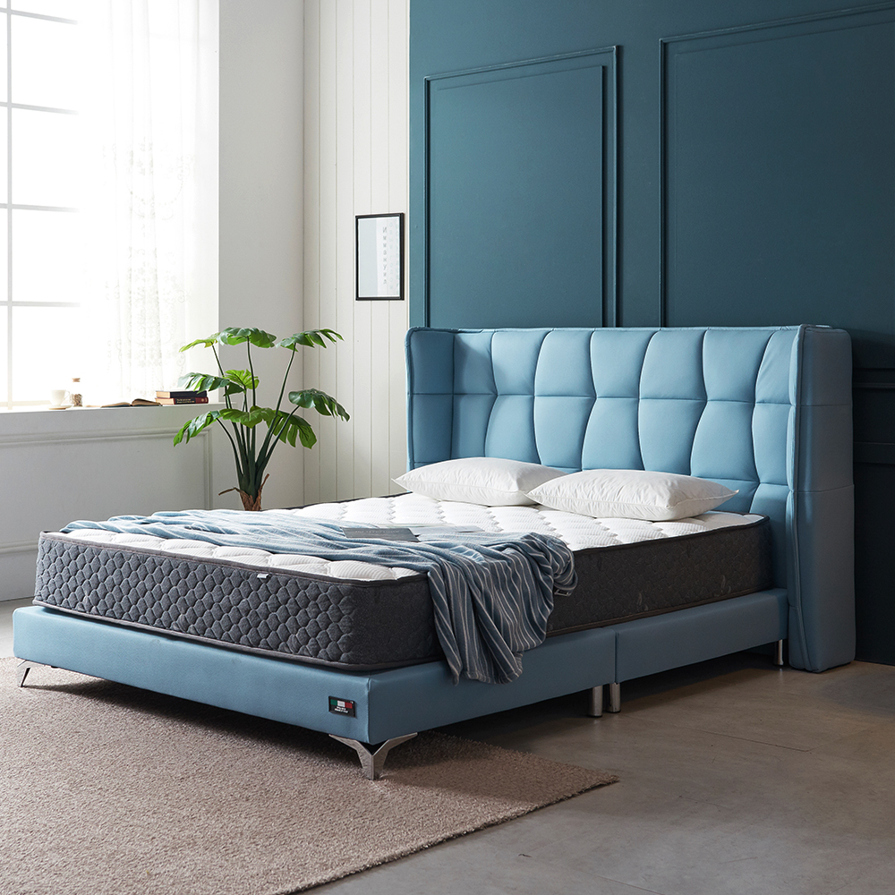 서광퍼니처 버가든 나파 가죽 평상형 호텔식 퀸 침대 프레임 Q sk