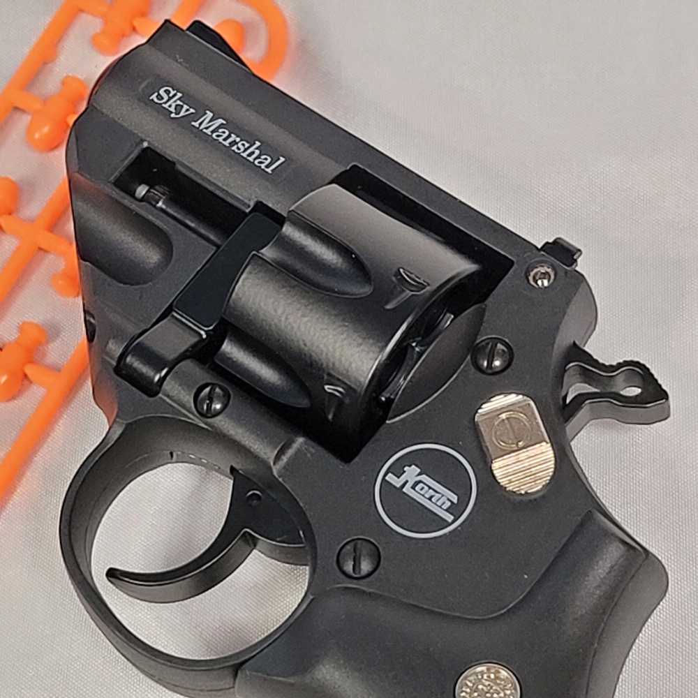 스카이 마샬 더블액션 리볼버 9x19mm 탄피식 버섯탄 소형 너프건 블랙