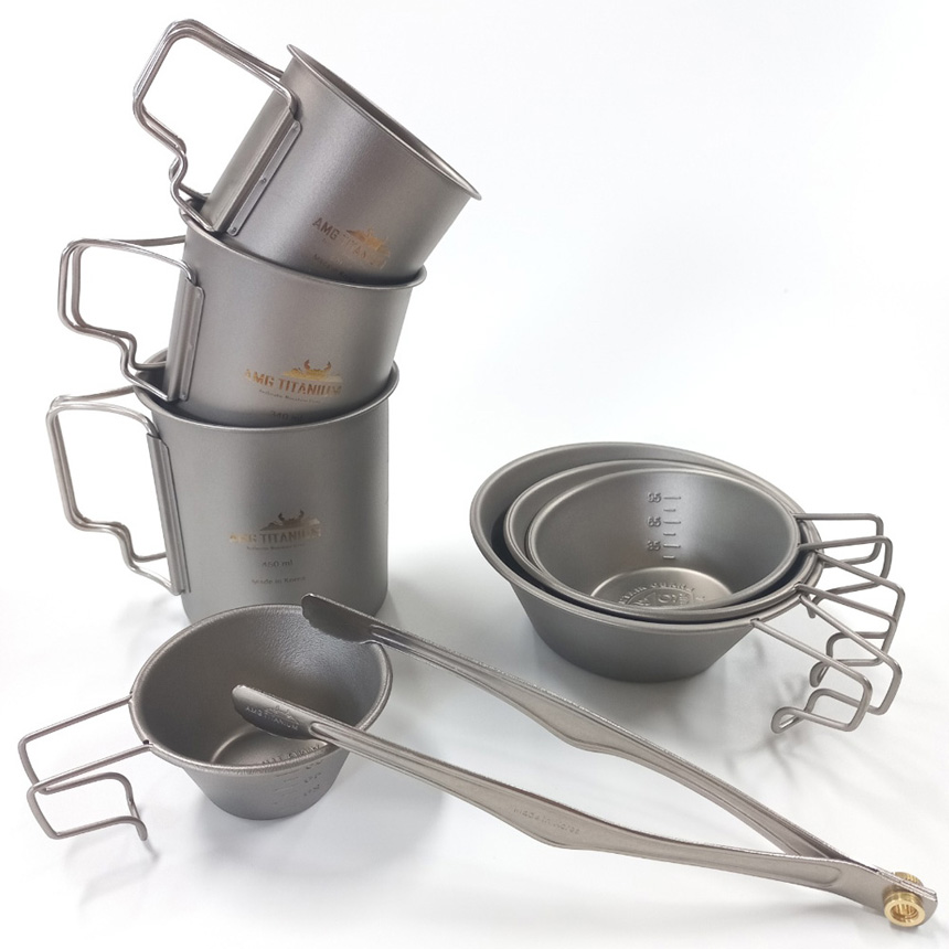 AMG티타늄 고정형 시에라컵 소주잔 80 캠핑컵