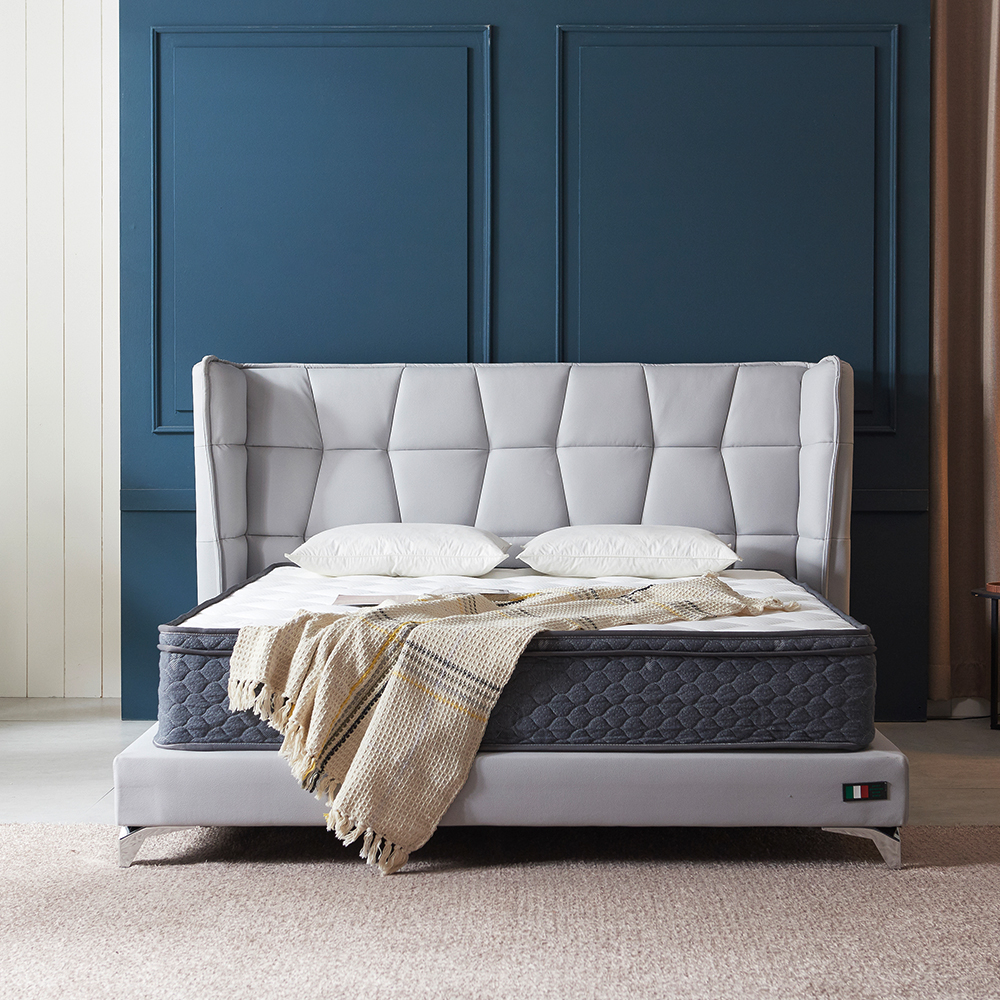 서광퍼니처 버가든 나파 가죽 평상형 호텔식 퀸 침대 프레임 Q sk