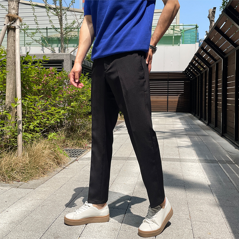 1+1 남자 니르 여름 9부 아이스 쿨 일자 슬림 슬랙스 이미지 2