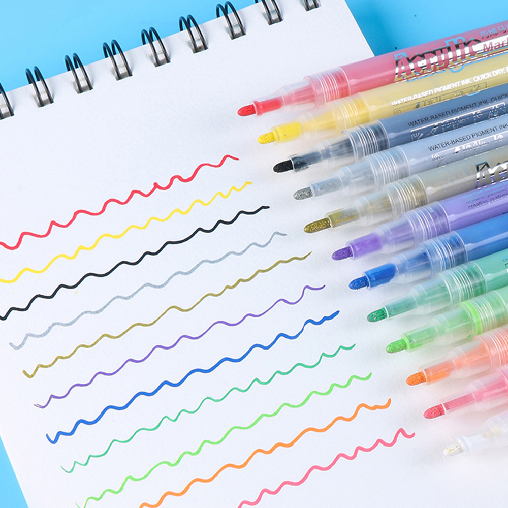 아크릴마카 아크릴펜 패브릭마카 유리펜 블랙보드 24색 낱색