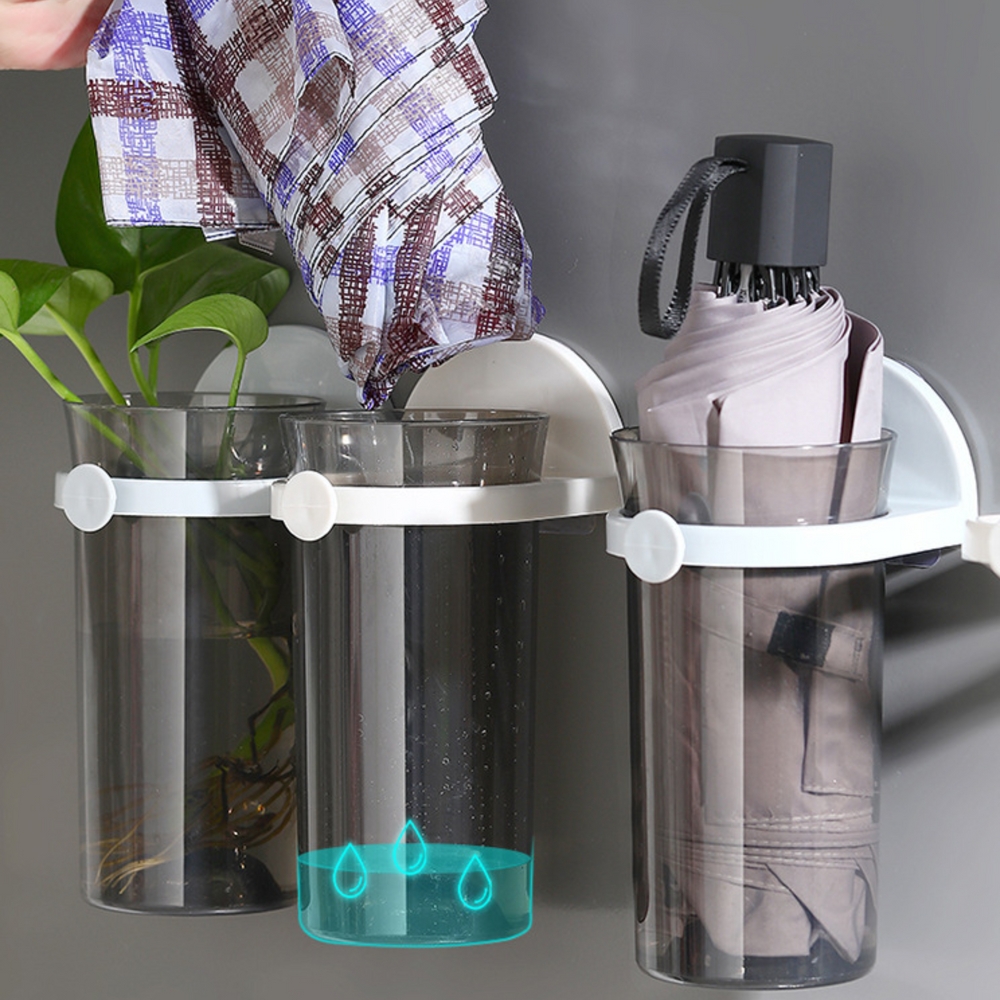 우산걸이 벽부착 2단 우산 꽂이 거치대