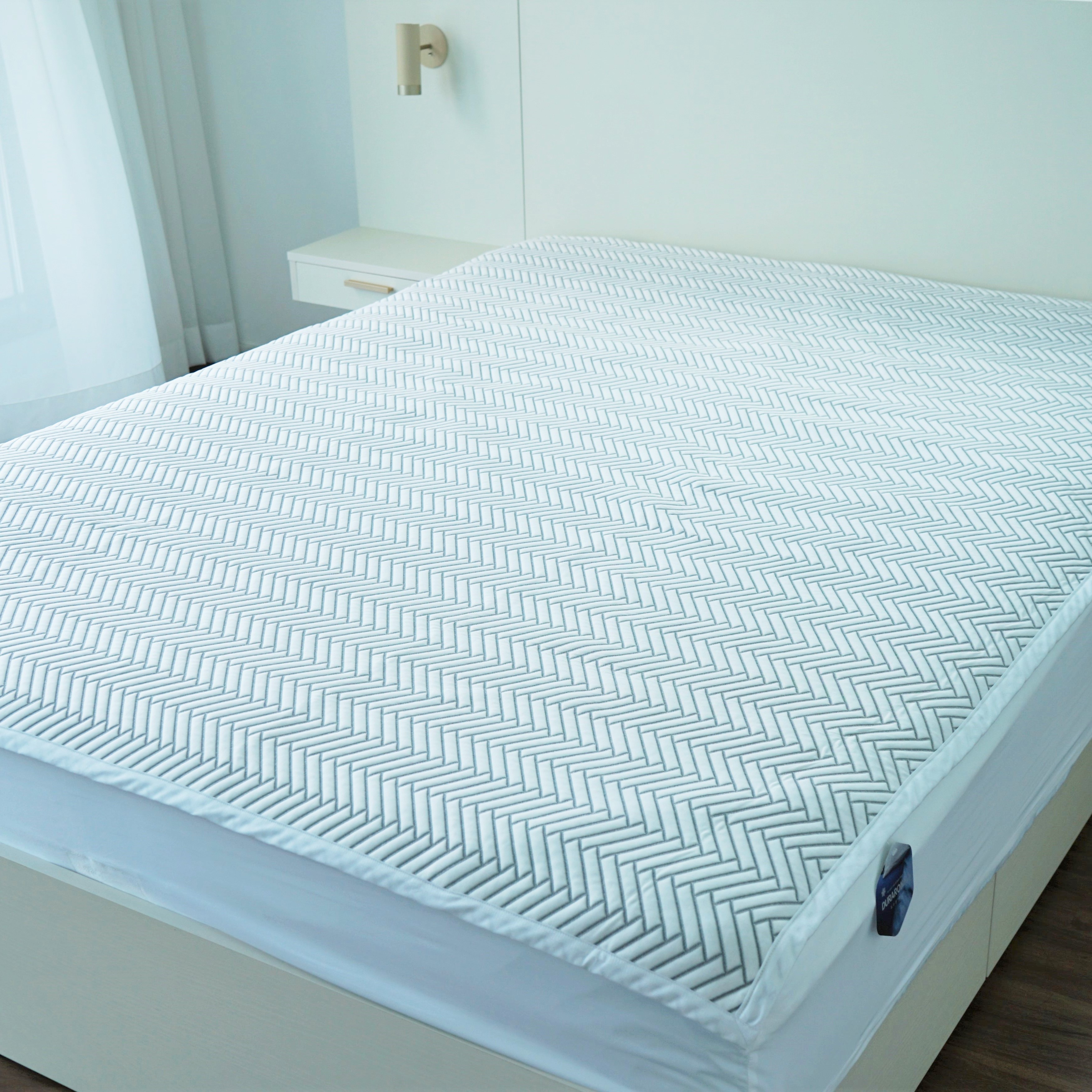 인견보다 시원한 듀라론 냉감패드 ss 공장직영 국산 쿨매트 고정밴드 맞춤제작 여름침대패드