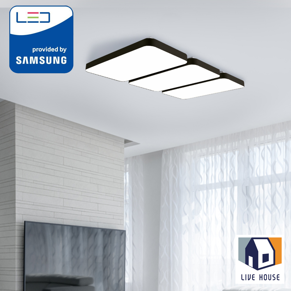 LED 거실 조명 안방 천장등 시스템 방등 거실 4등 120w 블랙 - 상세 이미지 3