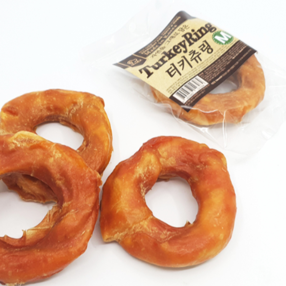 진돗개 푸들 간식 터키츄링 M 10+1p