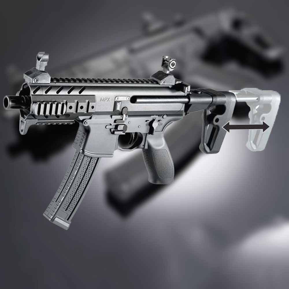 모형 에어건 비비탄총 SIG MPX K SBR 더블홉업 3단 길이조절 - 메인 이미지