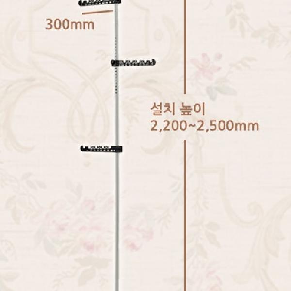 기둥옷걸이 티셔츠옷걸이 거치대 천장옷걸이 행거봉 - 상세 이미지 5