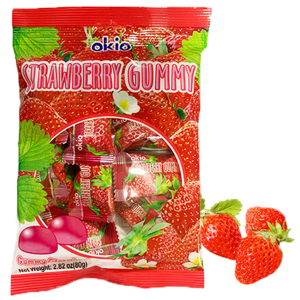 코콘 오키오 스트로베리 구미 80g 수입 딸기 젤리