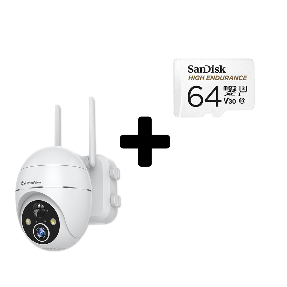 글로벌아이넷 로보뷰S3 홈 CCTV 무선 배터리 IP 카메라 300만화소 64GB - 상품 이미지