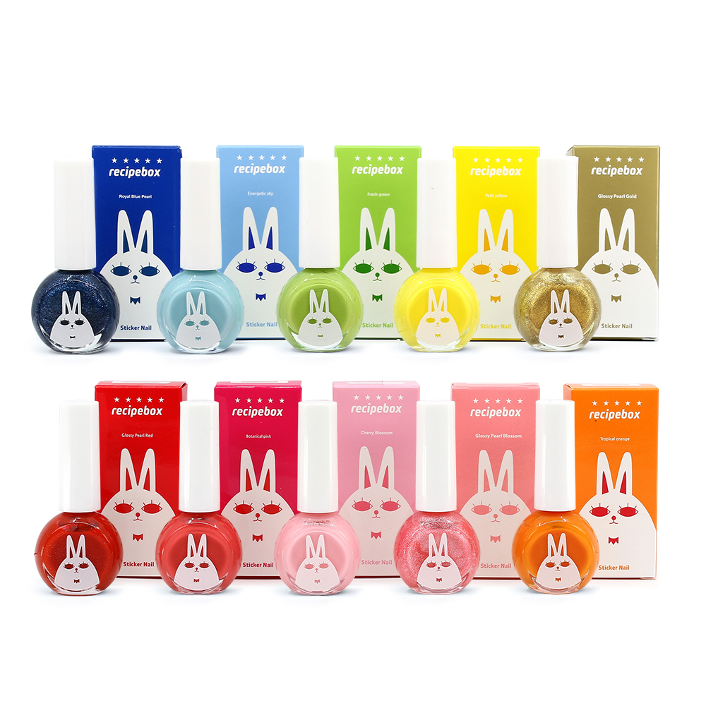 레시피박스 유아 어린이 매니큐어 3종 세트 여아 생일 선물 키즈 네일 아기 메니큐어