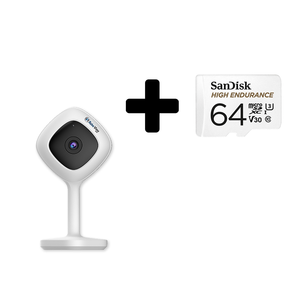 글로벌아이넷 로보뷰 A2+64GB 홈 CCTV 캠 미니 아기 분리수면 소리감지 - 상품 이미지