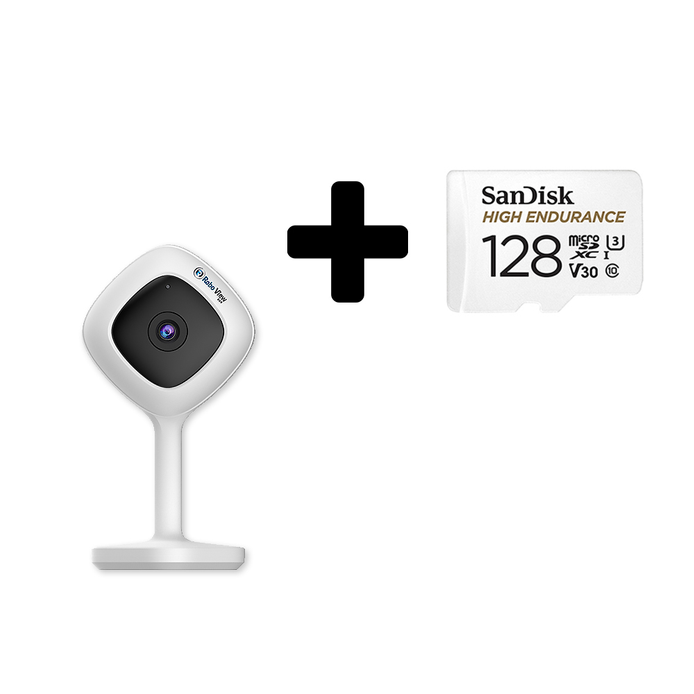 글로벌아이넷 로보뷰 A2+128GB 홈 CCTV 캠 미니 아기 분리수면 소리감지 - 상품 이미지