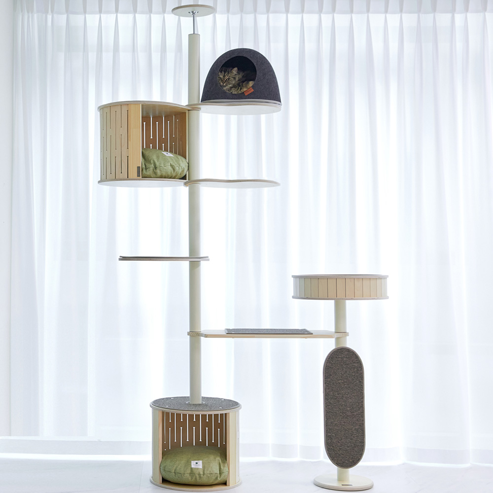 가또블랑코 캣타워 아이언 캣폴+발판3개