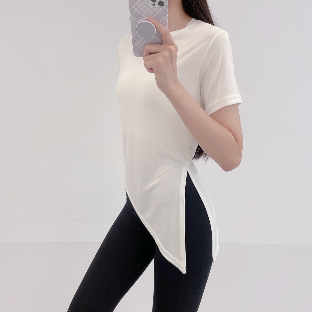 로라벨 베프 필라테스복 여성 요가복 필라테스 요가 상의 티셔츠 옷 커버업 운동복 반팔 롱 - 상세 이미지 2