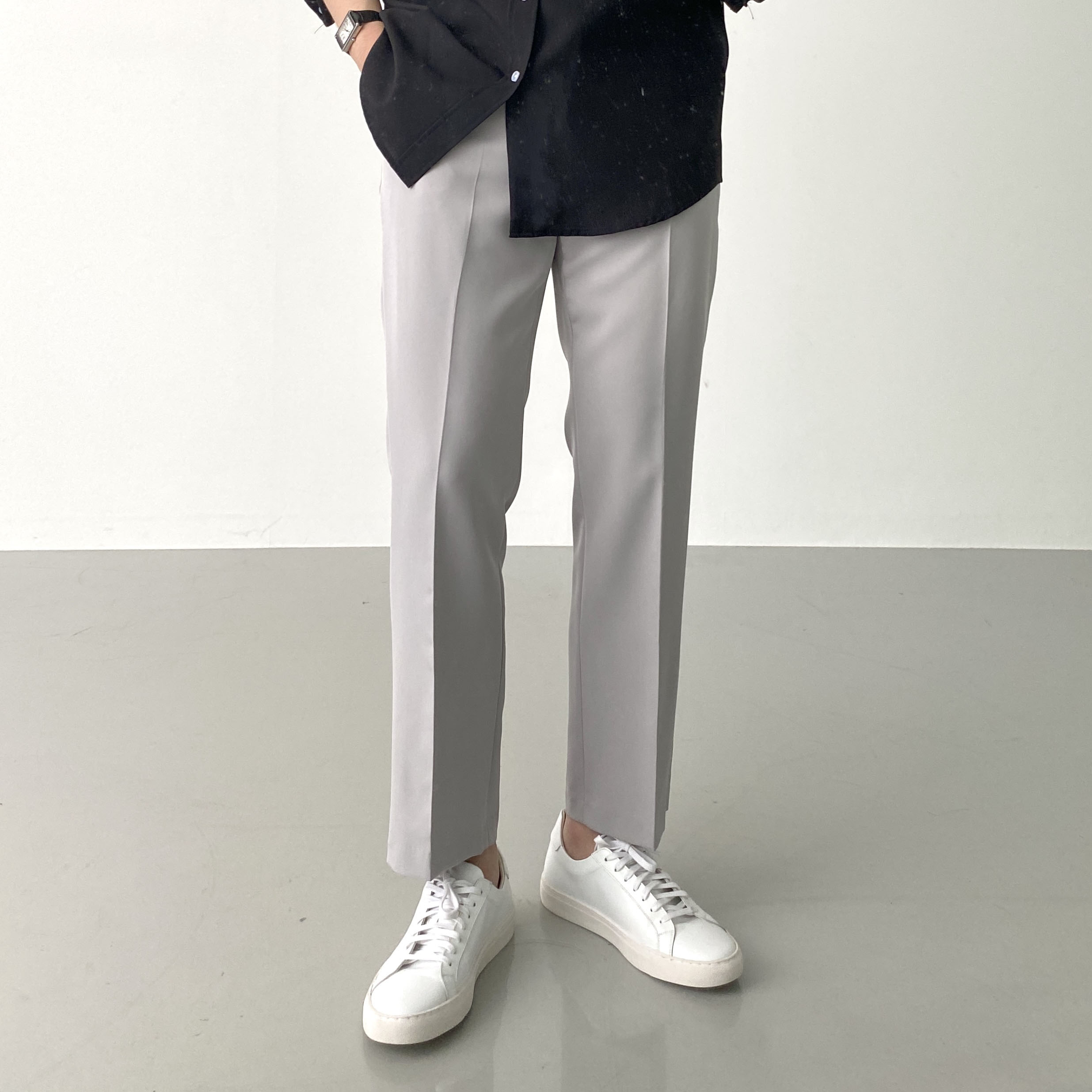 남자여름슬랙스 테이퍼드핏 쿨슬랙스 구김없는바지 여름정장바지 - 상세 이미지 4