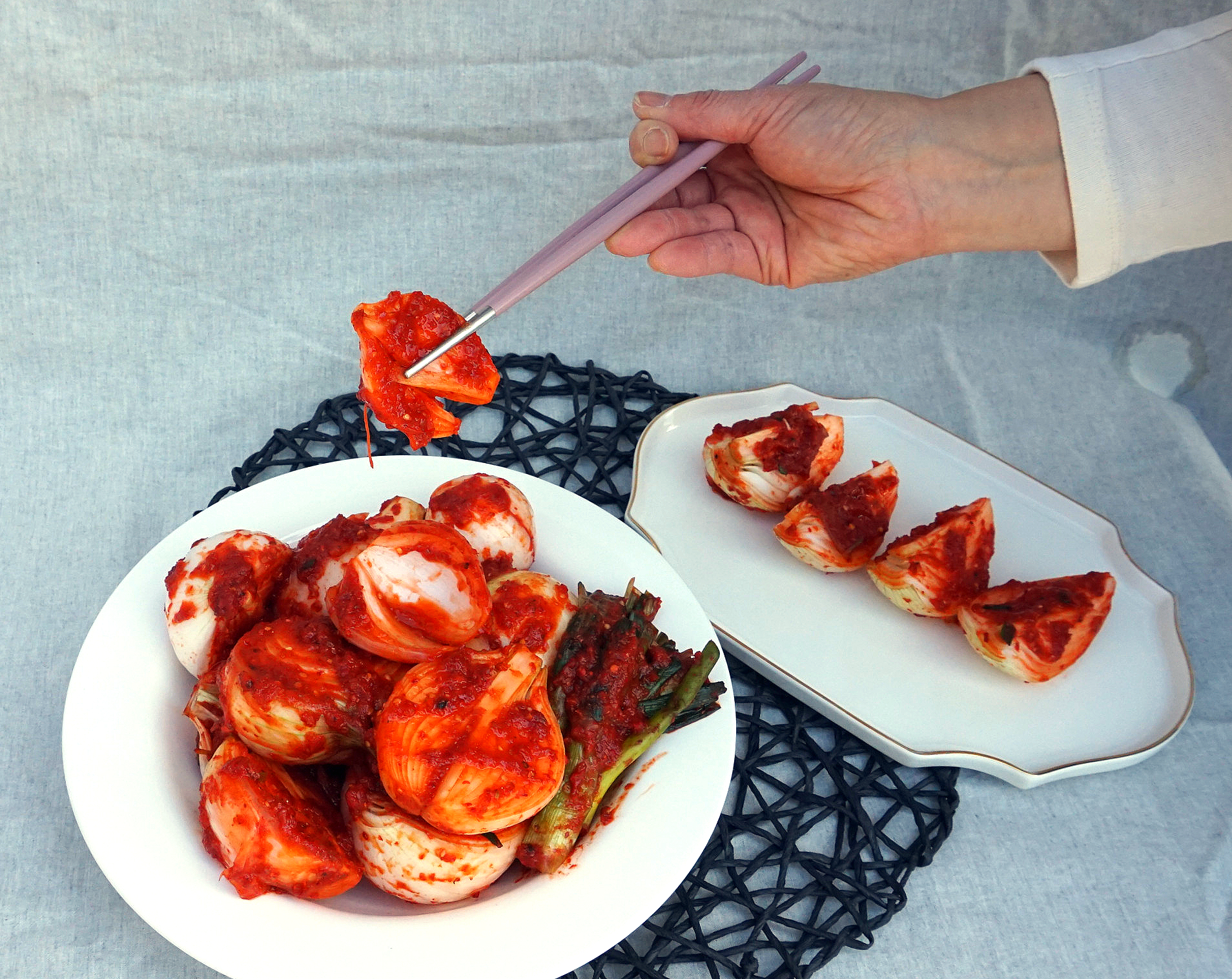 빛고을김치 매콤달콤 양파김치 1kg 국산재료 전라도 별미반찬 당일생산 이어온 - 상세 이미지 4