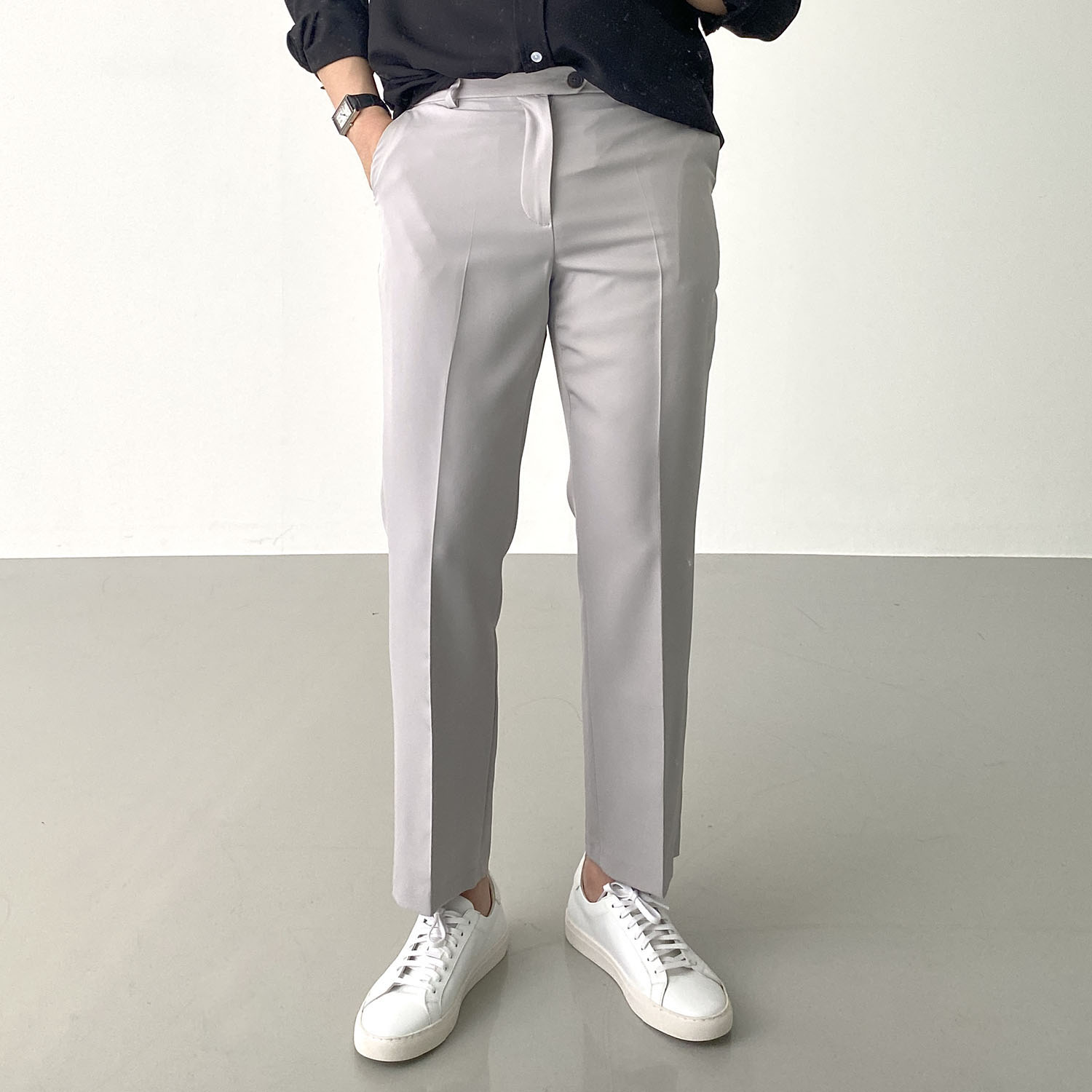 남자여름슬랙스 테이퍼드핏 쿨슬랙스 구김없는바지 여름정장바지 - 상품 이미지