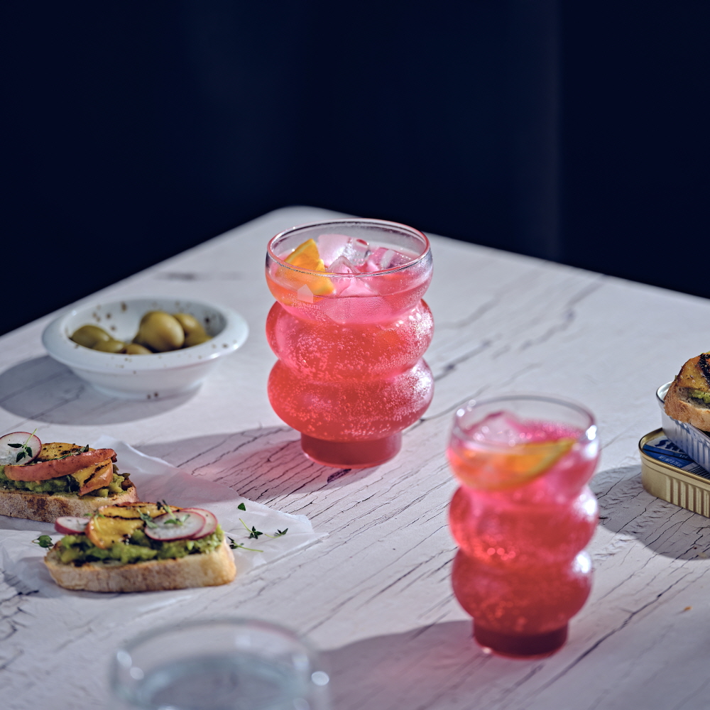 까사무띠 이중 내열 유리컵 더블월 홈카페 맥주잔 / 400ml, 2개, 트리오(L)